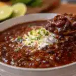 creamy black bean soup - featured image