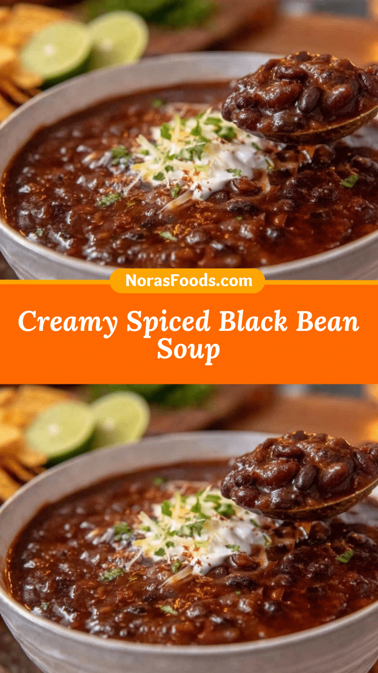 creamy black bean soup recipe