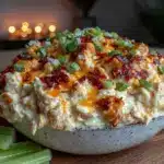 creamy buffalo chicken dip - featured image