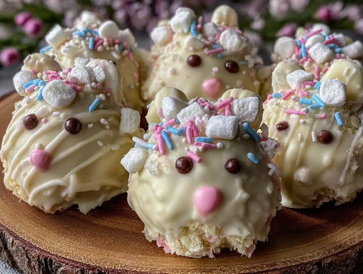 creamy bunny cake pops preparation steps