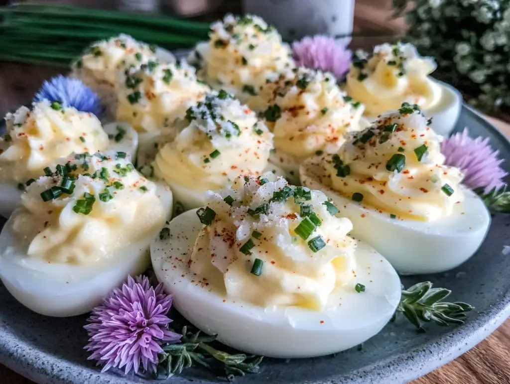 creamy Easter deviled eggs - featured image
