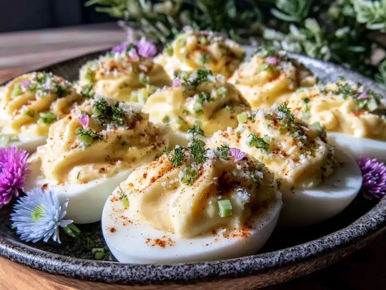 creamy Easter deviled eggs preparation steps