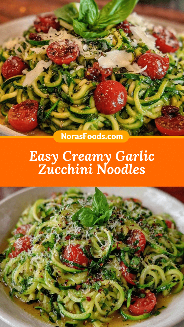 creamy garlic zucchini noodles recipe