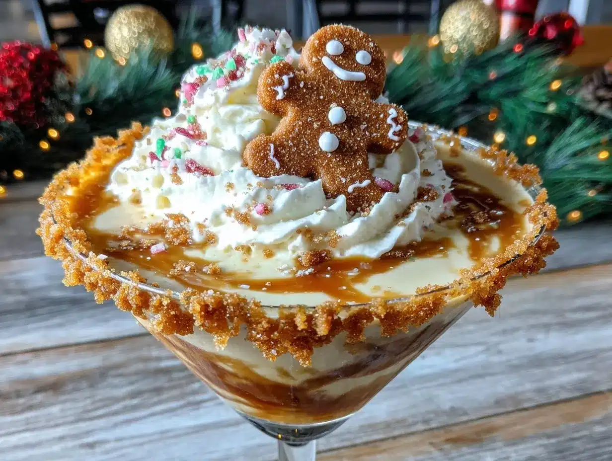 Creamy Gingerbread Martini preparation steps