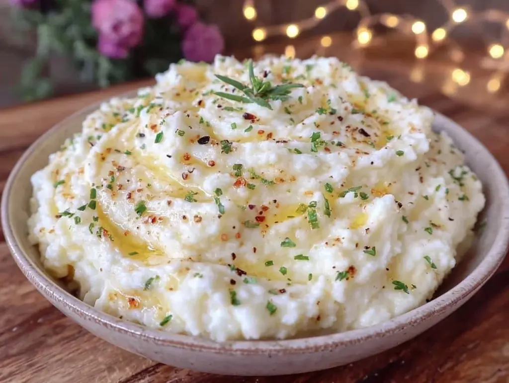 creamy mashed cauliflower recipe - featured image