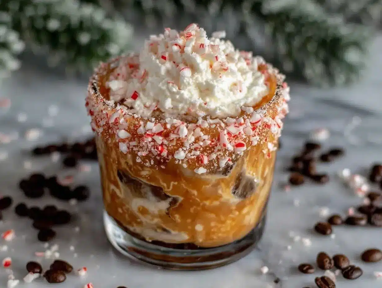 Creamy Peppermint White Russian preparation steps