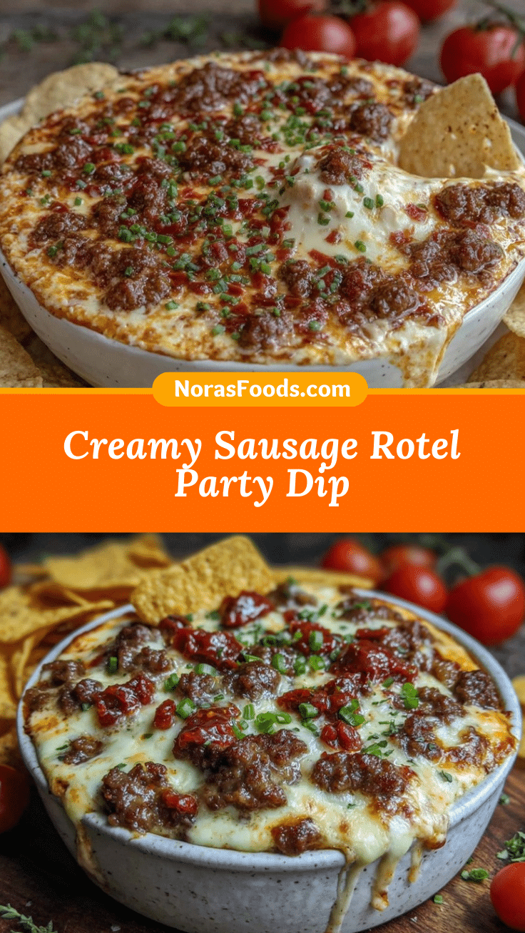 creamy sausage dip with Rotel tomatoes recipe
