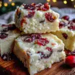 creamy white chocolate cranberry fudge - featured image