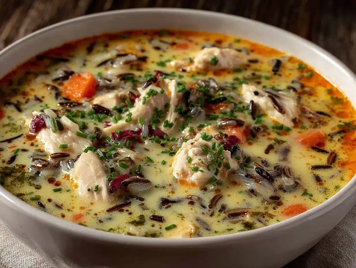 creamy wild rice chicken soup preparation steps