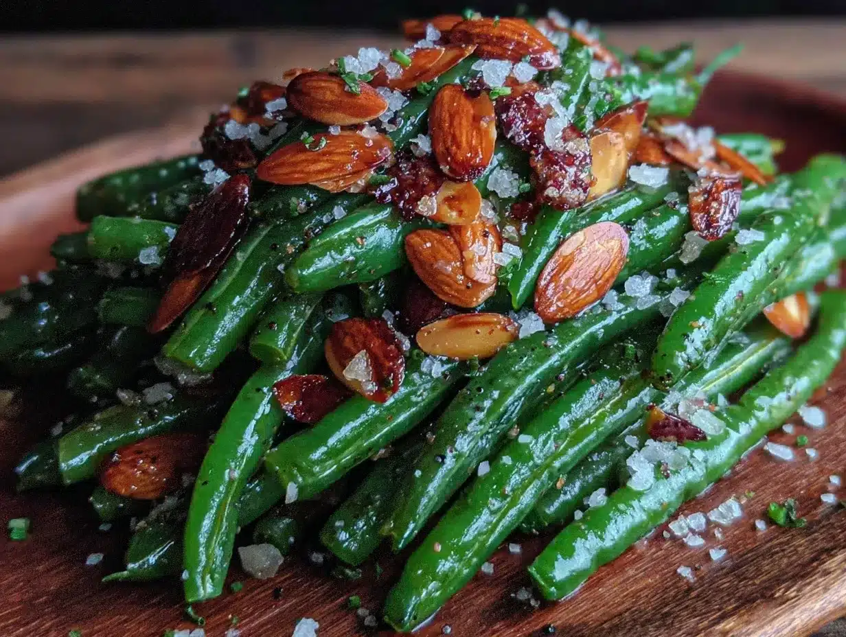 crispy almondine green beans preparation steps