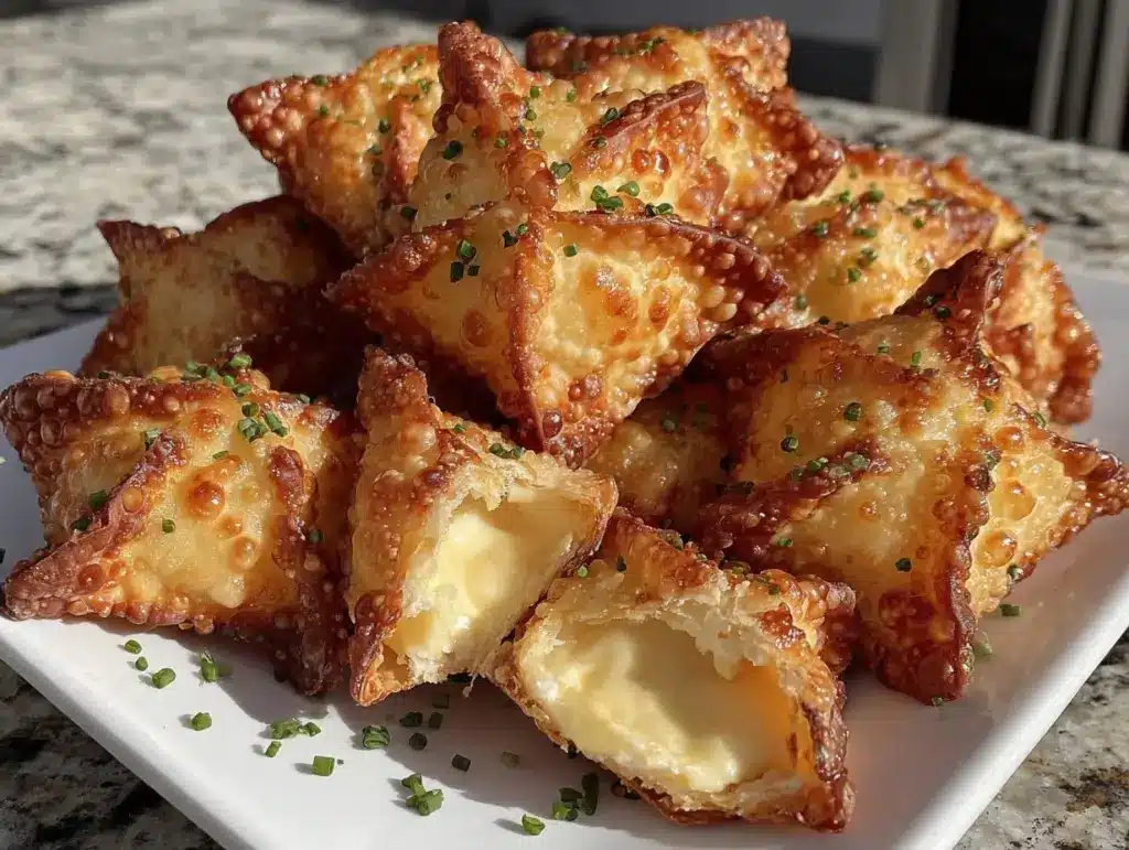 crispy baked cream cheese rangoons - featured image