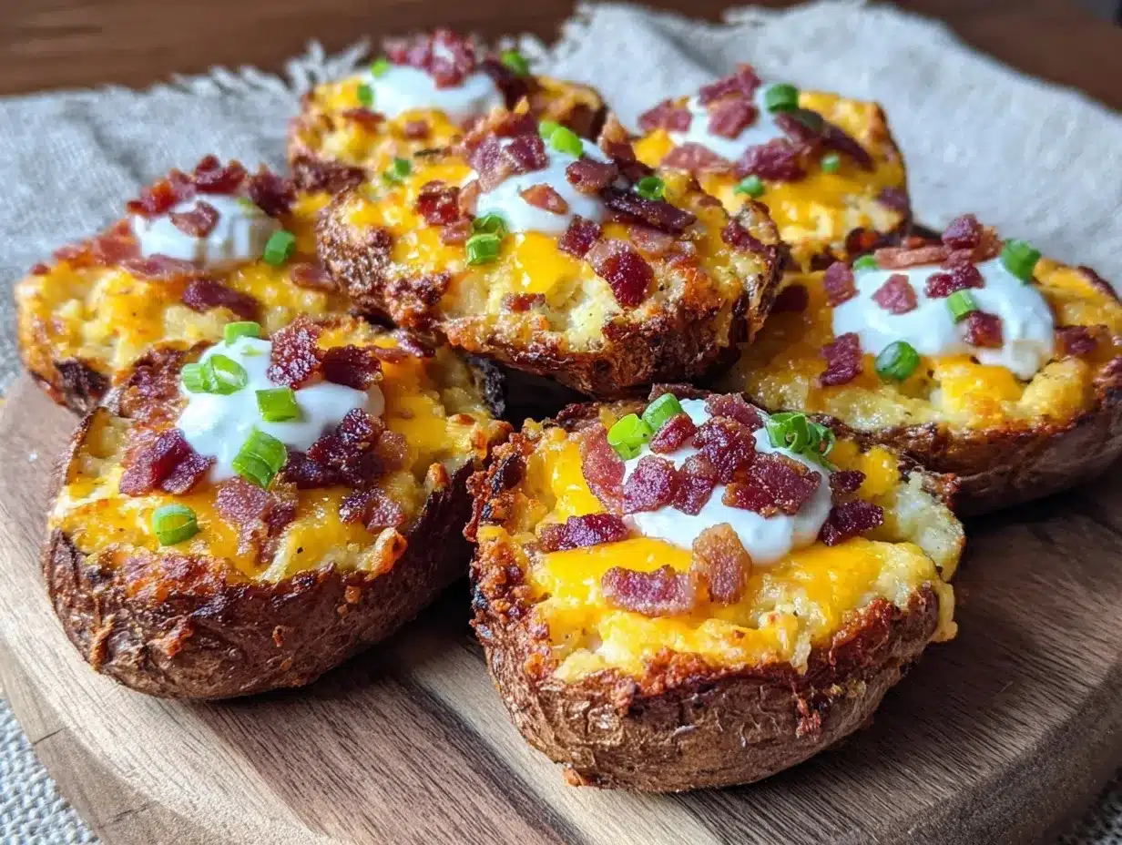 crispy loaded potato skins supreme preparation steps