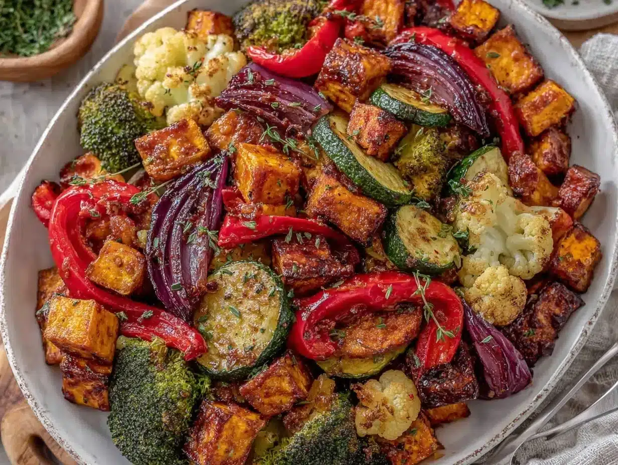 crispy sheet pan roasted vegetables preparation steps