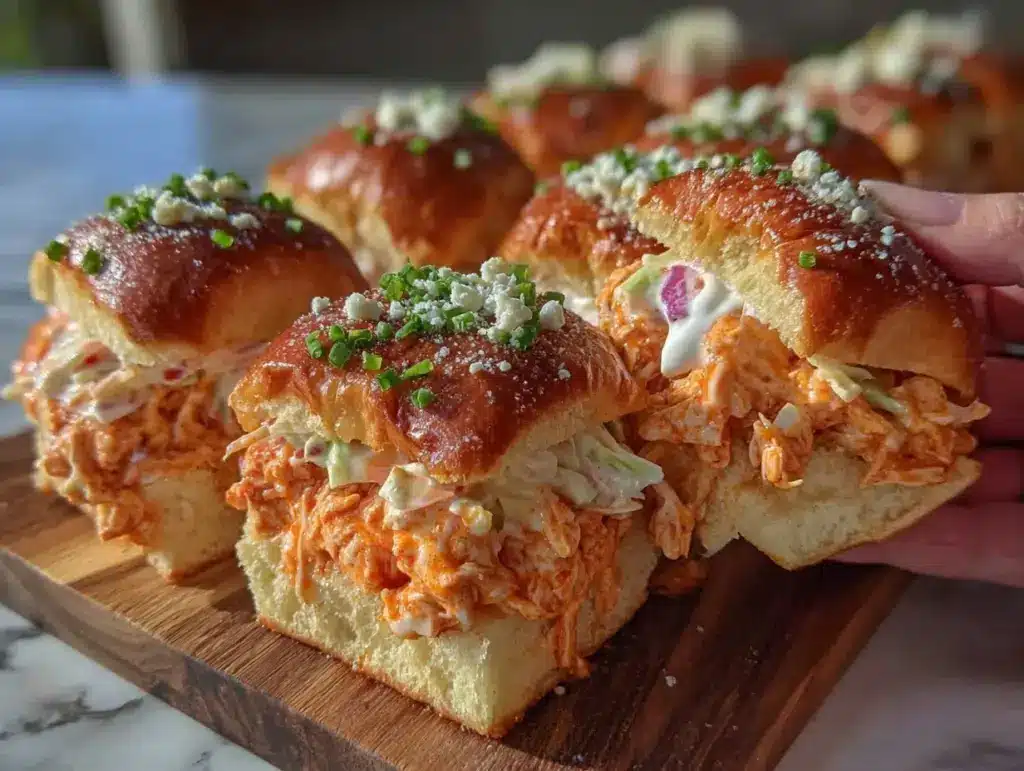 crockpot buffalo chicken sliders - featured image