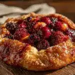 easy flaky rustic fruit galette - featured image