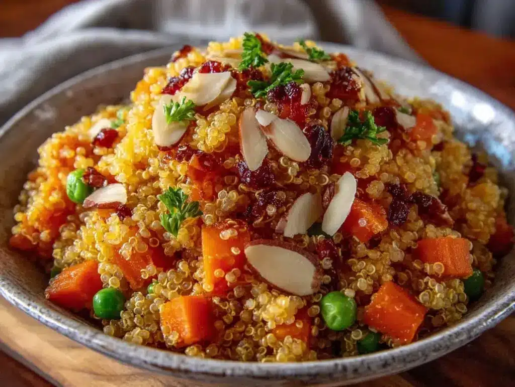 easy flavorful quinoa pilaf recipe - featured image