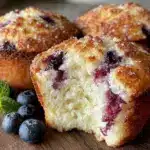 easy fluffy blueberry muffins - featured image