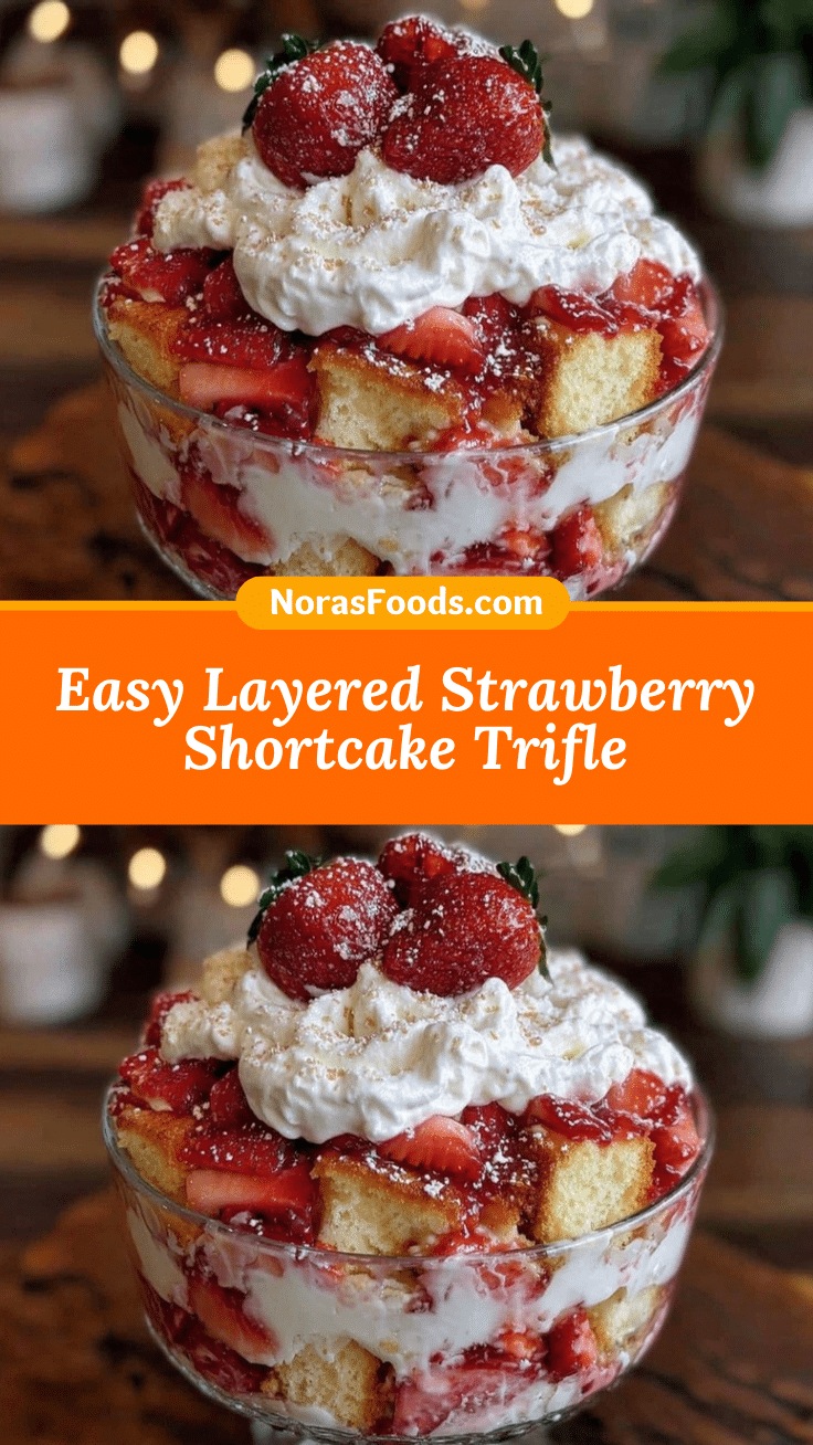 easy layered strawberry shortcake trifle recipe
