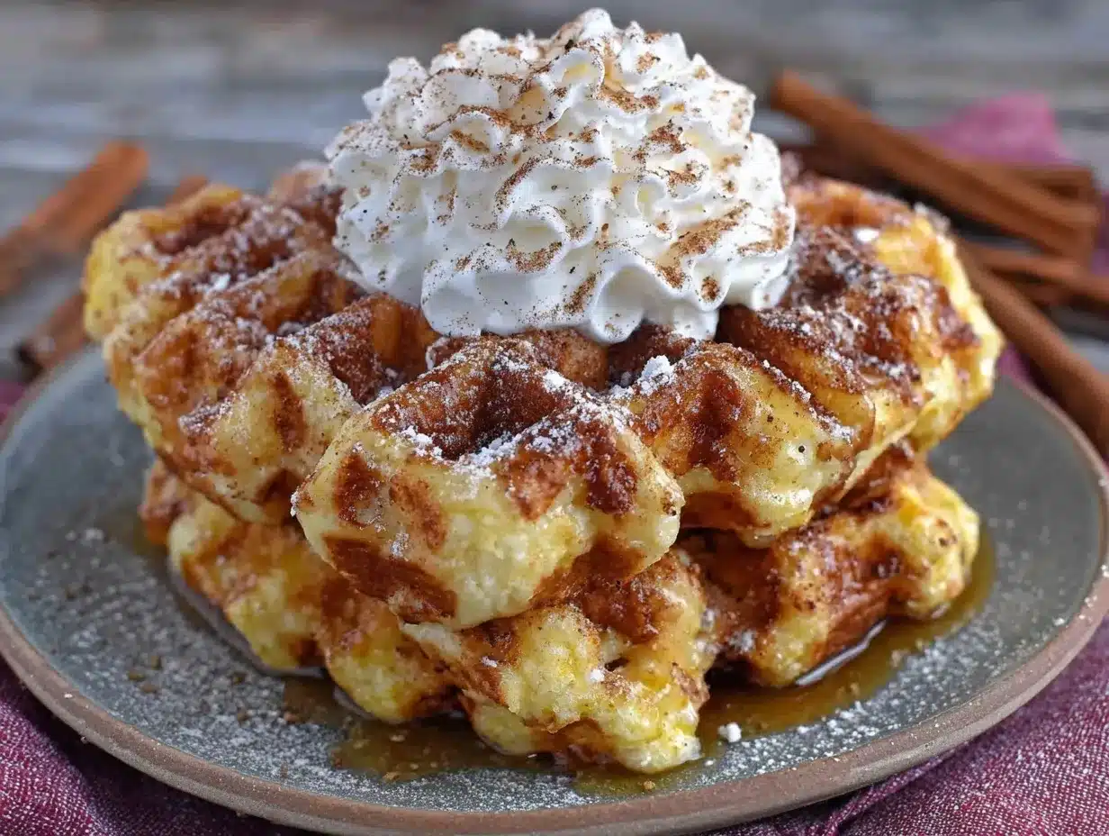 fluffy eggnog waffles preparation steps