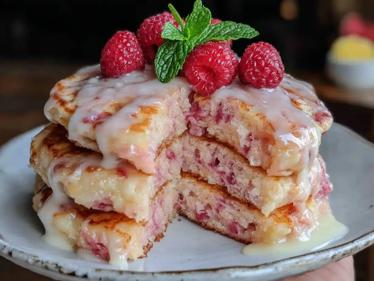 fluffy pink velvet pancakes preparation steps