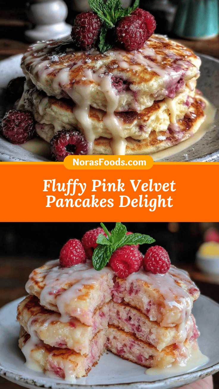 fluffy pink velvet pancakes recipe