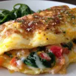 fluffy veggie omelette - featured image