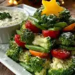 Fresh Christmas Tree Veggie Platter - featured image