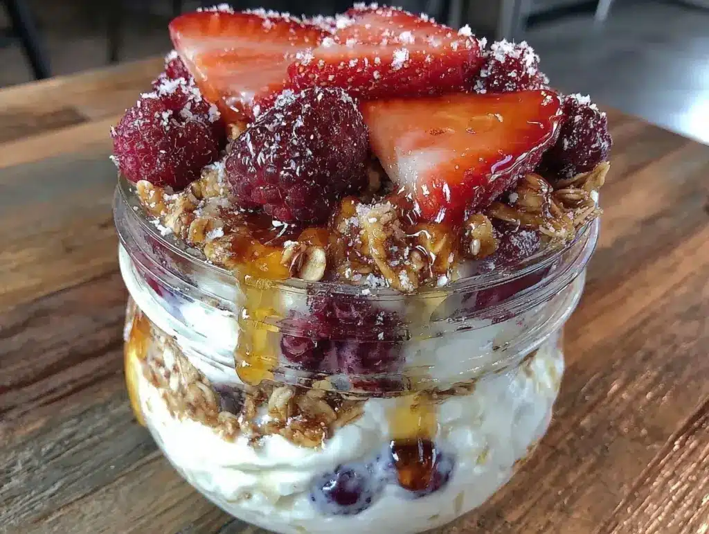 fresh greek yogurt parfait - featured image