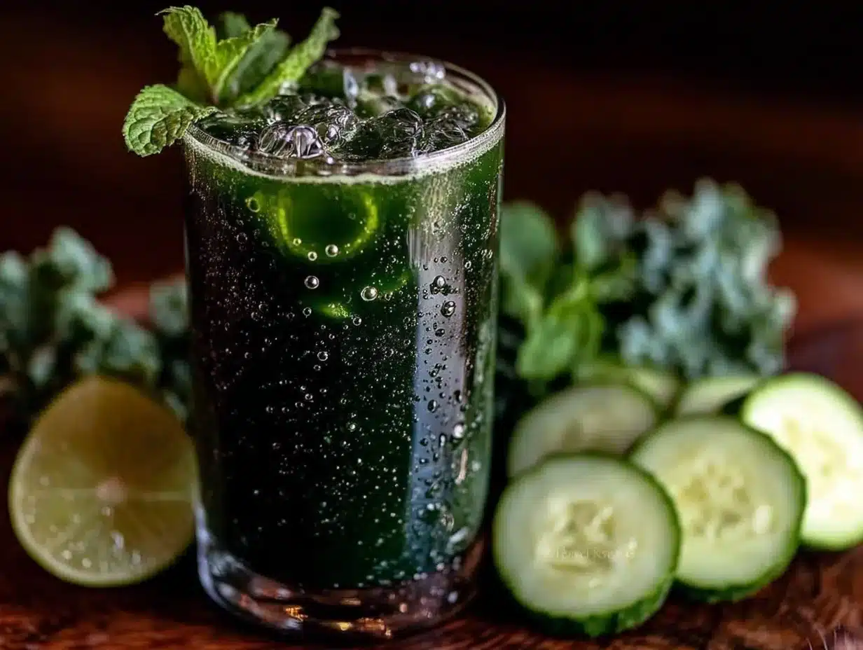 fresh green juice detox boost preparation steps