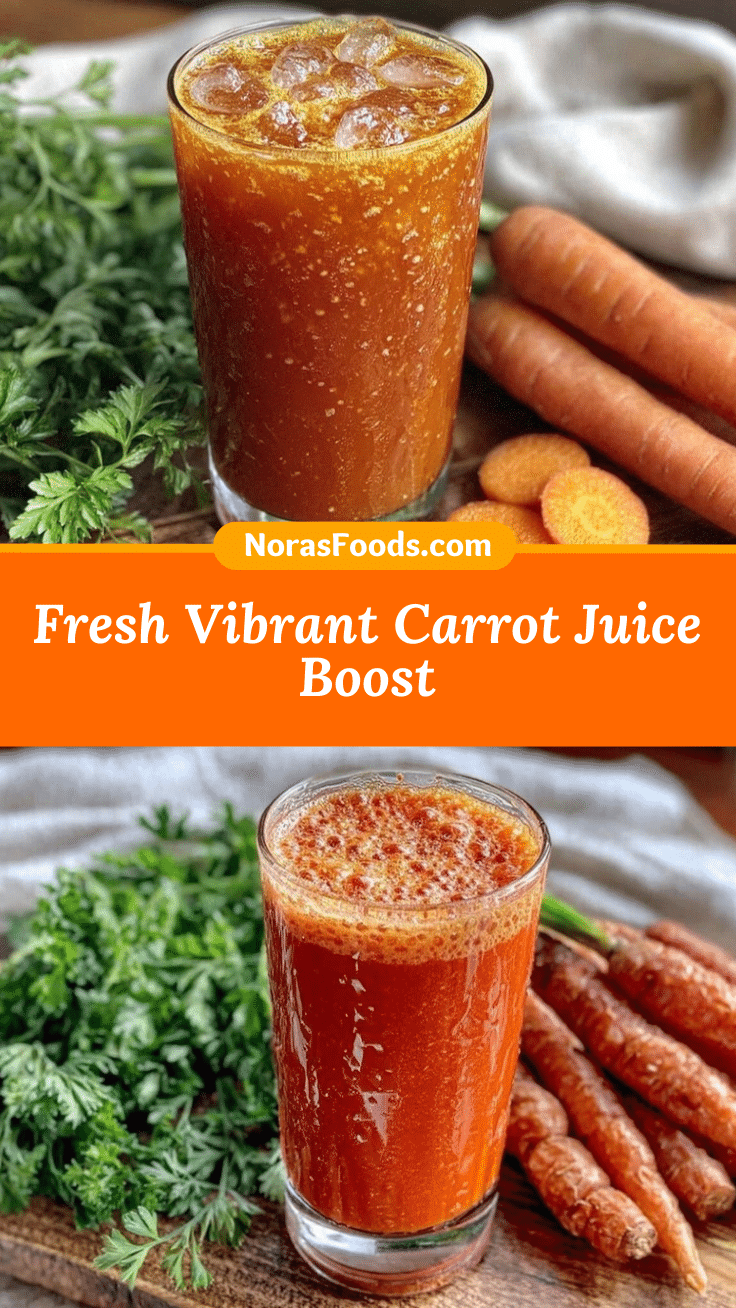fresh healthy carrot juice boost recipe