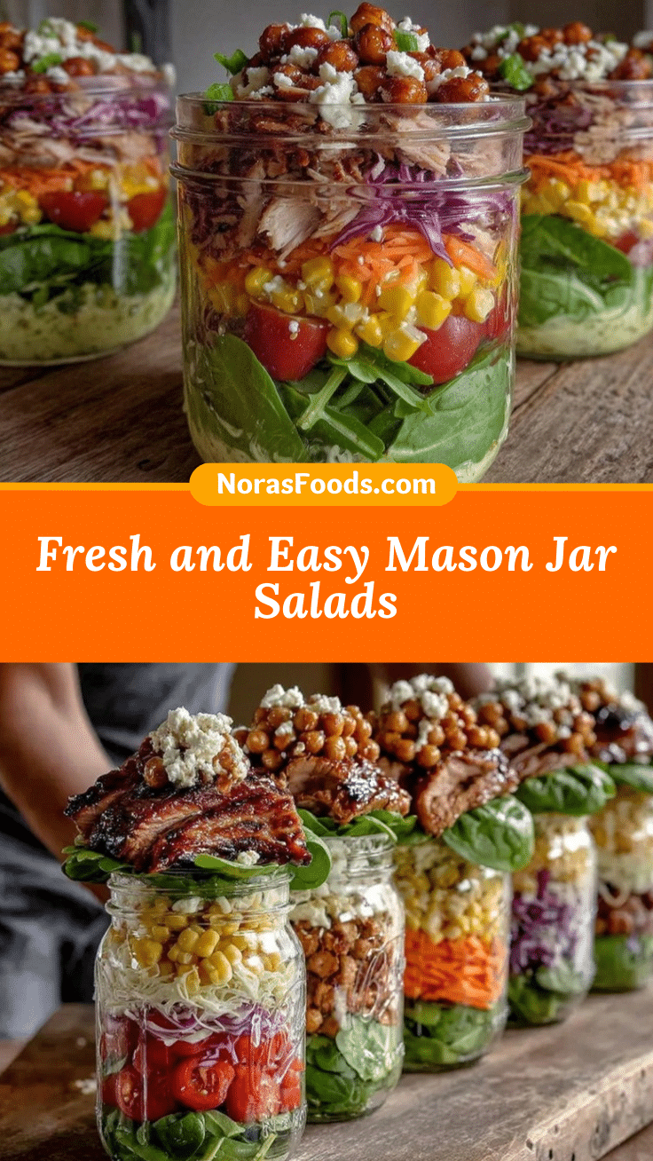 Fresh Mason Jar Salads recipe
