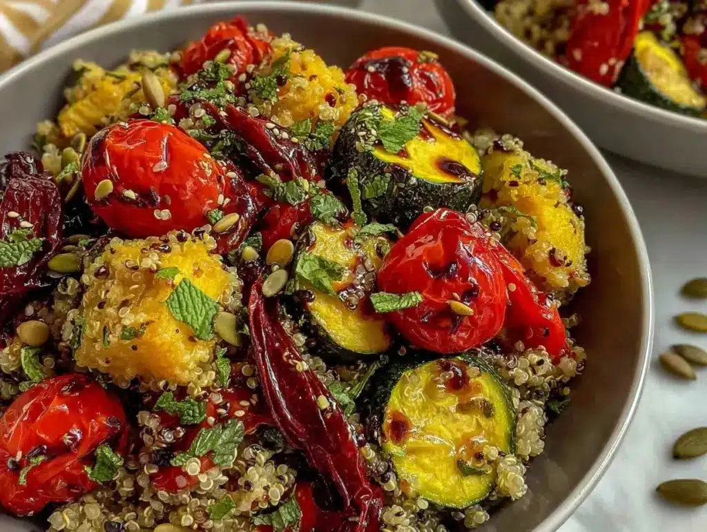 Fresh Roasted Vegetable Quinoa Salad - featured image