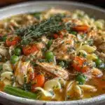 fresh spring chicken noodle soup - featured image