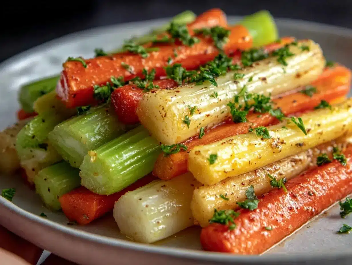 fresh veggie sticks snack preparation steps