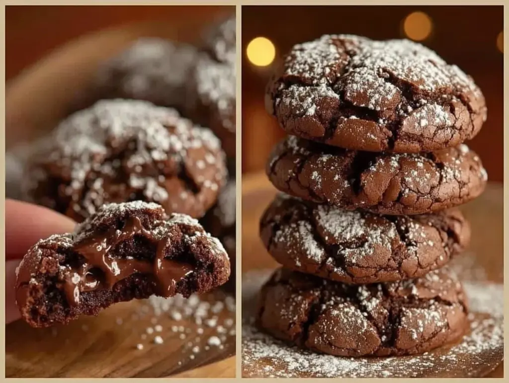 fudgy chocolate crinkle cookies - featured image