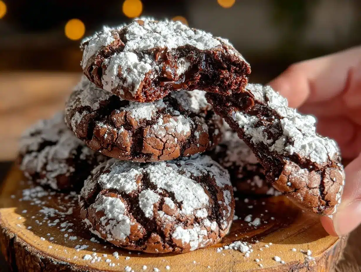 fudgy chocolate crinkle cookies preparation steps