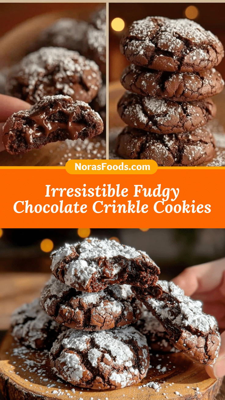 fudgy chocolate crinkle cookies recipe