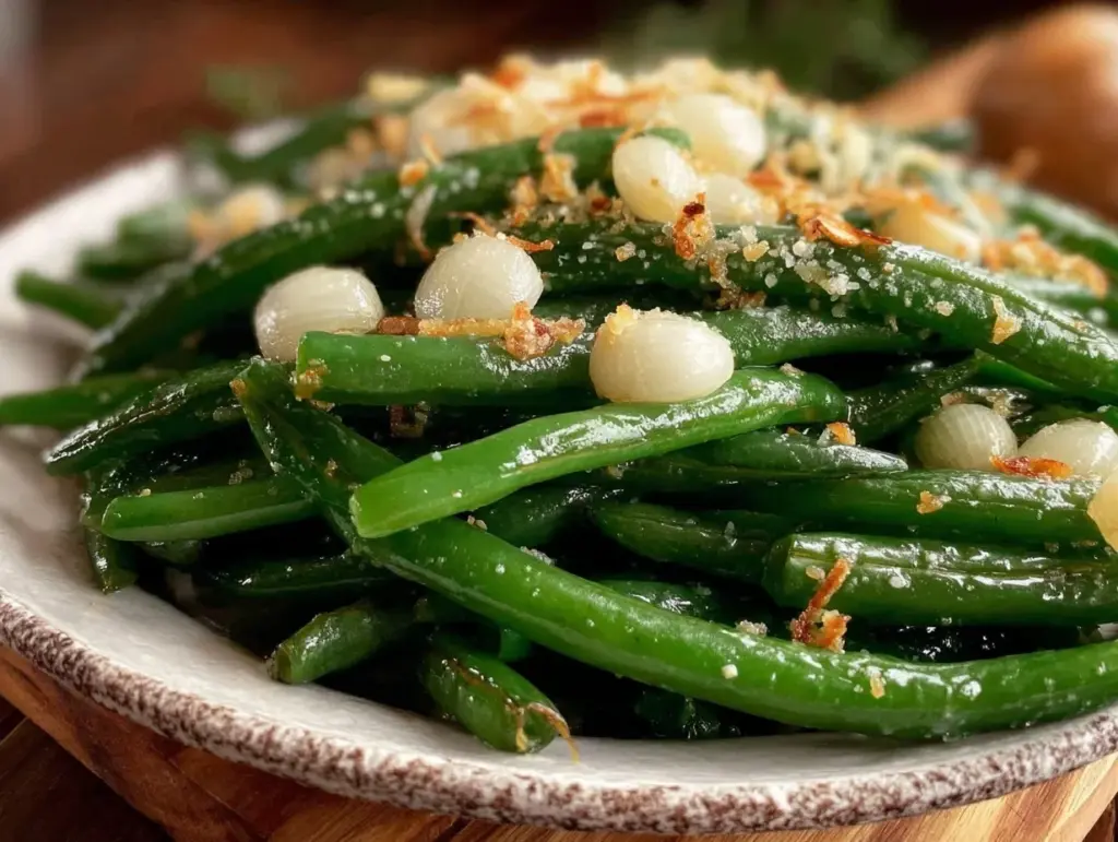 garlic butter green beans - featured image