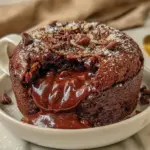 gooey chocolate molten lava mug cake - featured image