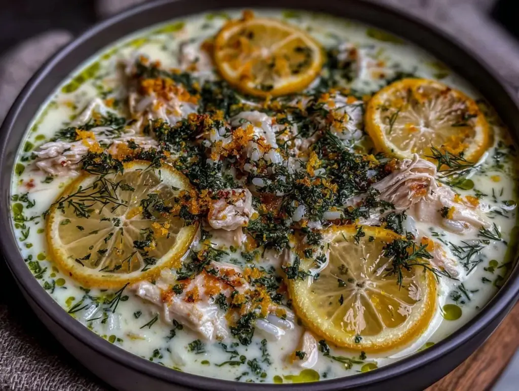 Greek lemon chicken soup - featured image