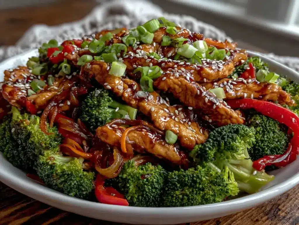 healthy Whole30 chicken stir fry - featured image
