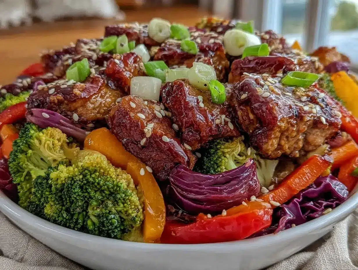 healthy Whole30 chicken stir fry preparation steps