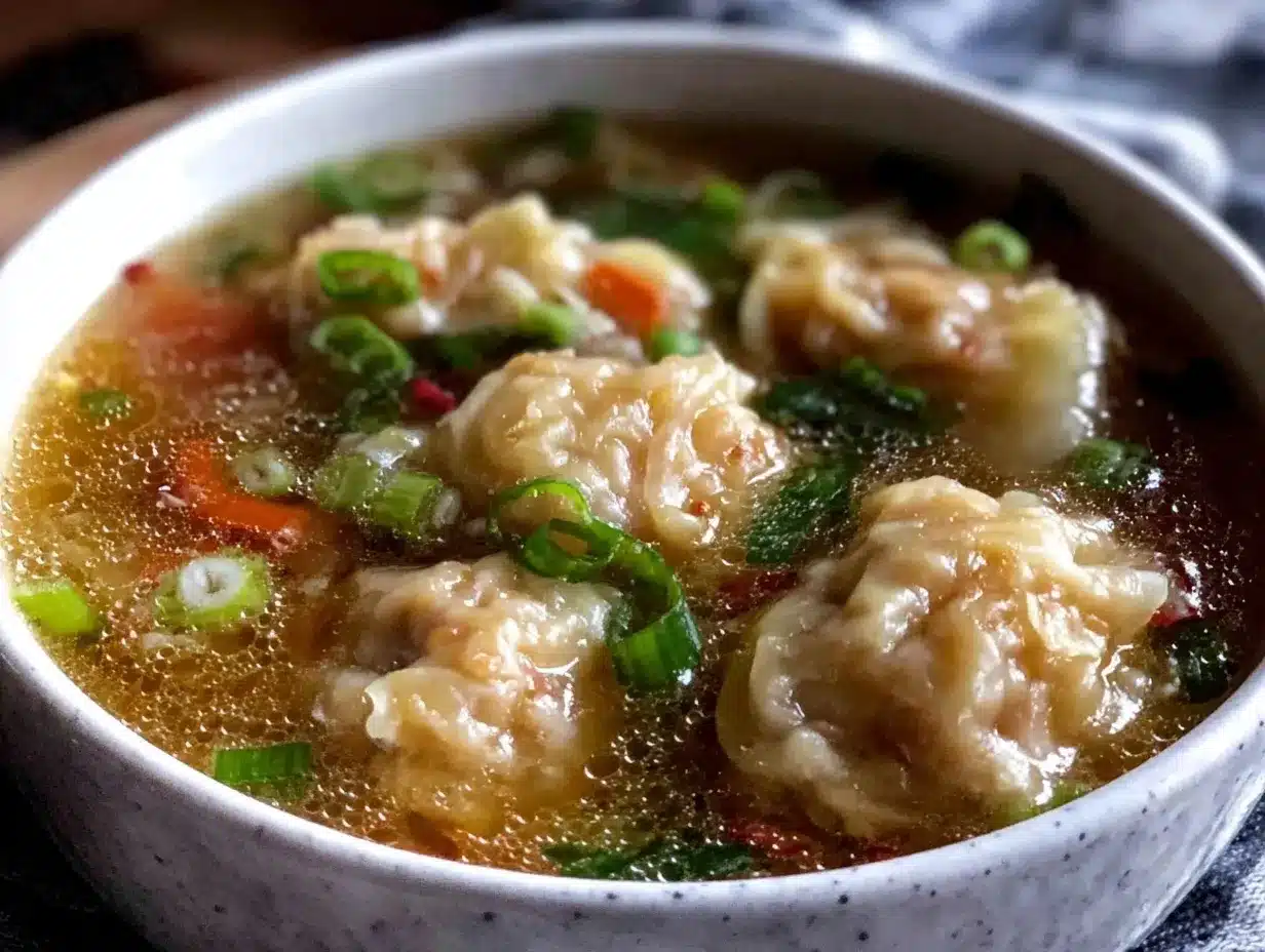 homemade wonton soup preparation steps