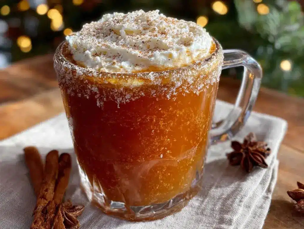 hot buttered rum cocktail - featured image