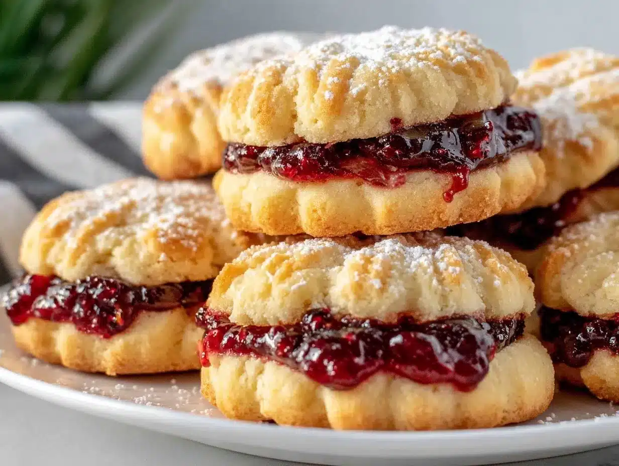 jam filled sandwich cookies preparation steps