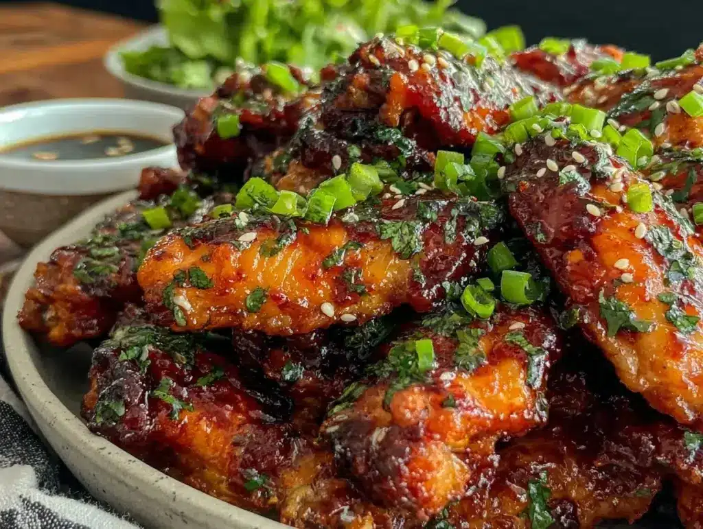 Korean BBQ chicken wings - featured image