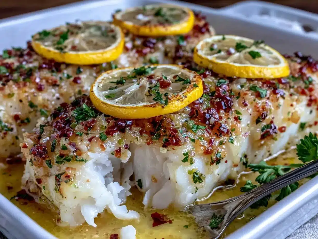 lemon garlic baked cod preparation steps