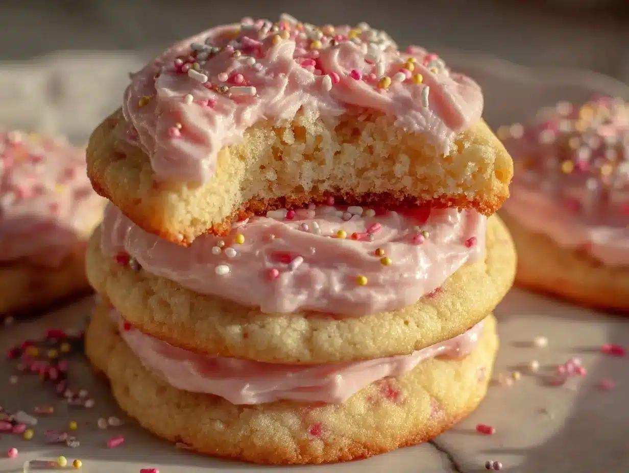 Lofthouse style soft frosted sugar cookies preparation steps