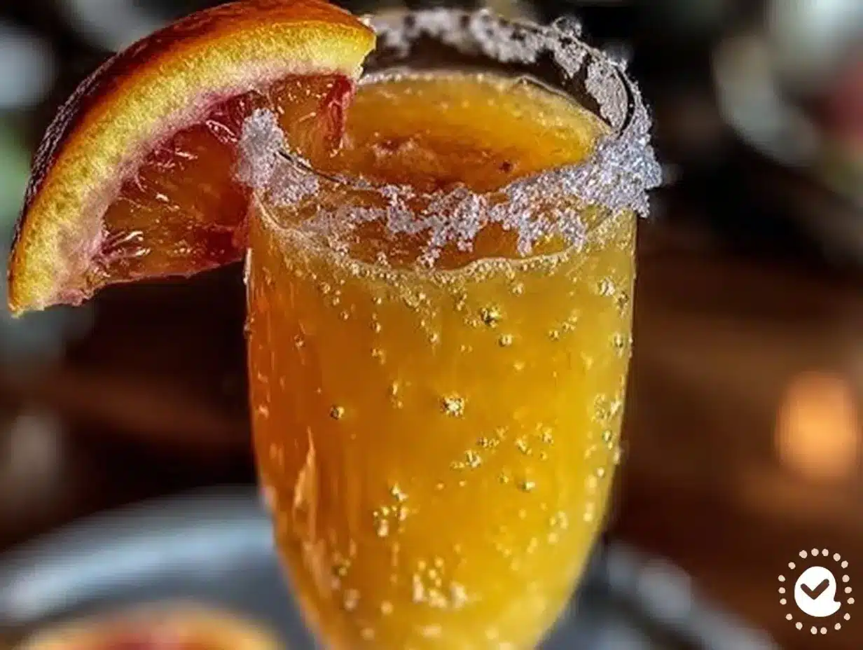 New Year’s Mimosa preparation steps