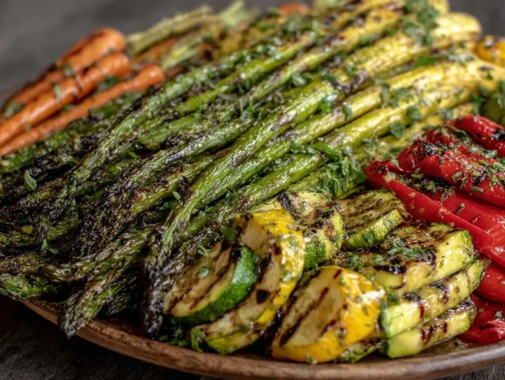 perfectly grilled spring vegetables - featured image
